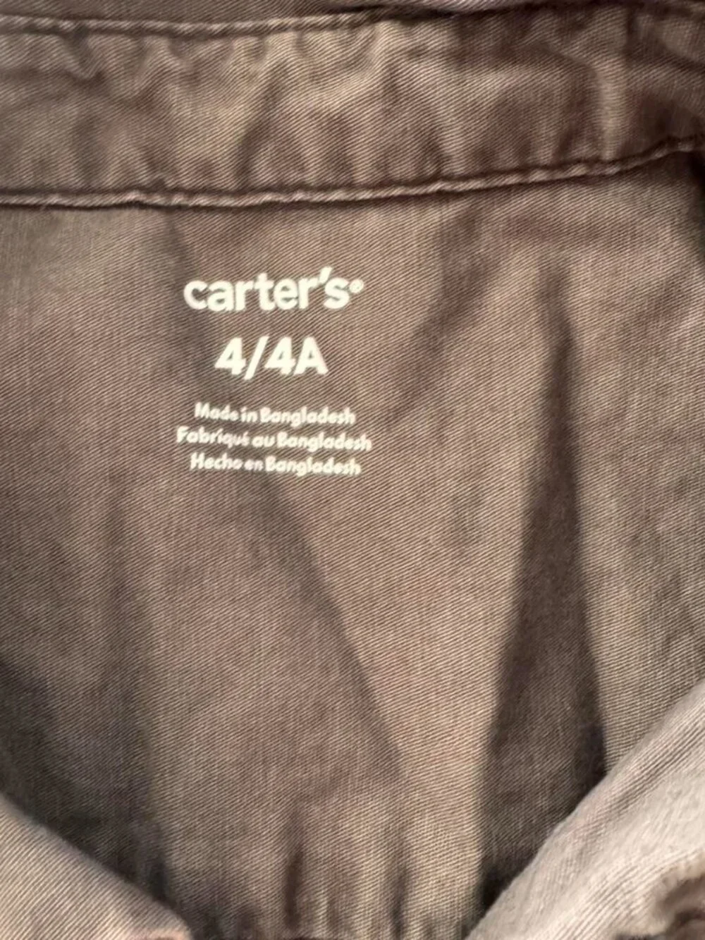 Carters Boy Grey Shirt size 4